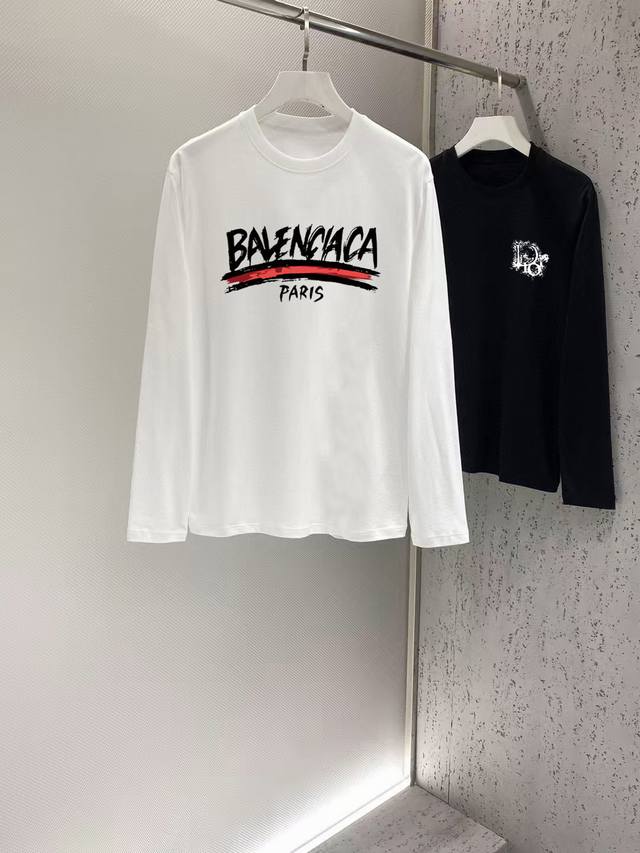Balenciaga 2025 Autumn/Winter new fashion casual long-sleeved T-shirt, made of