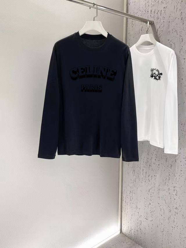 Celine's new autumn/winter 2025 fashion casual long-sleeved T-shirt is made from