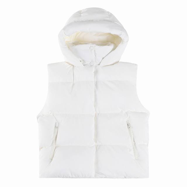 Factory price p Hooded solid color vest gold standard cotton series Color: blac