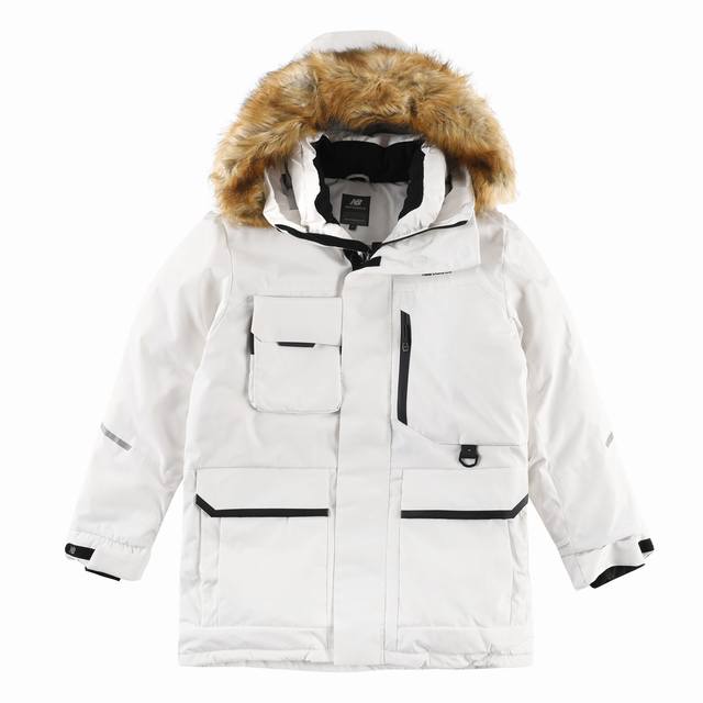 Factory price p White Nb workwear mid-length parka down jacket new arrival!