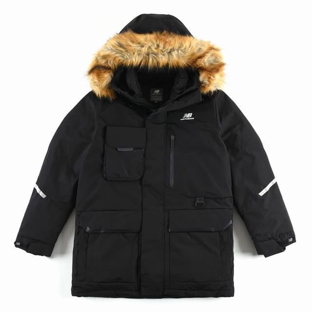 Factory price p Black Nb workwear mid-length parka down jacket new arrival!