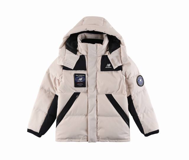 Factory Price: New Balance Nb Sports Hooded Windproof Warm Badge Thickened Down