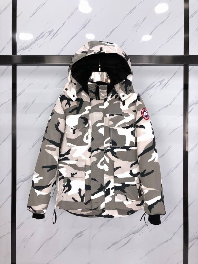 Style: Canada Goose 26 styles for men and women. Color: White Camouflage. Facto