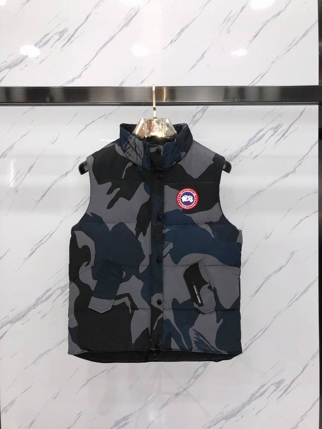 Style: Women's Big Goose Vest Color: Blue Camouflage Size: S-Xxl Canada Goose Fr