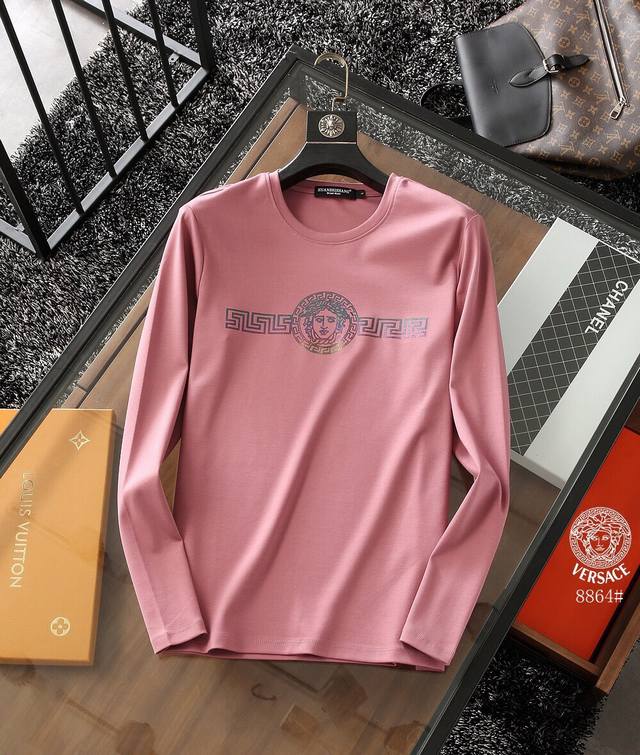Counter size: M-3Xl 2680 New winter mercerized round neck Versace 20 winter hea