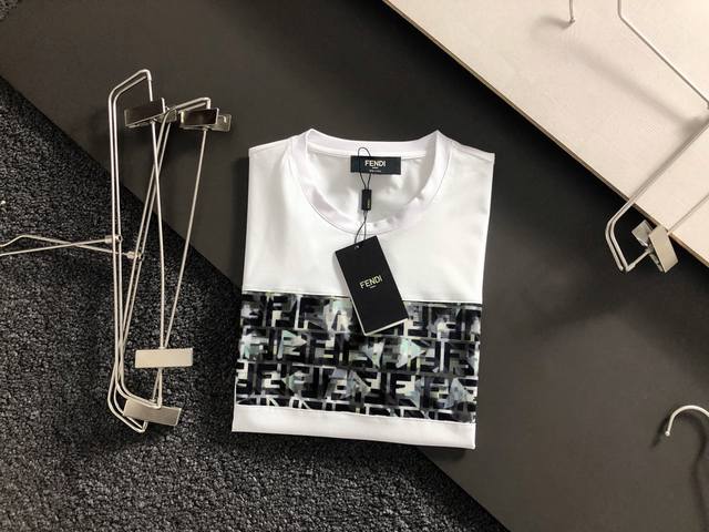 Fend * Top silky double mercerized counter fabric, black patchwork double F lett