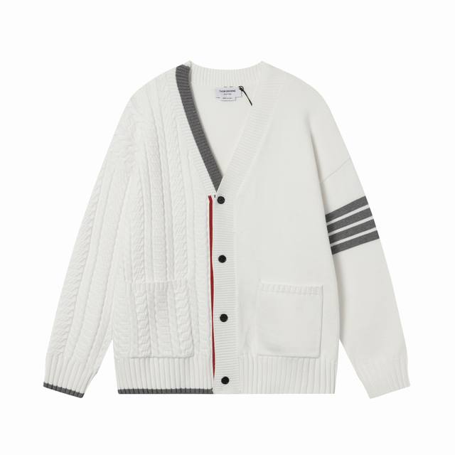 Thombrowne Classic Knit Cardigan Jacket, Unisex Thom Browne is a visionary desig