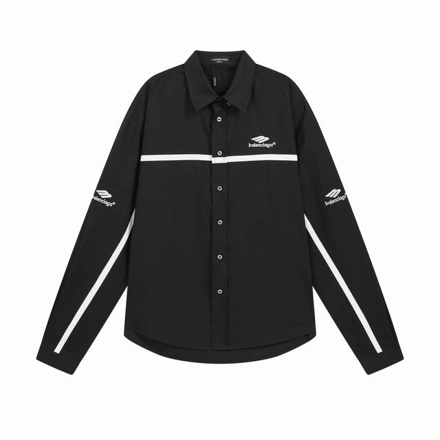 Balenciaga features English embroidery on the front and back, and features white