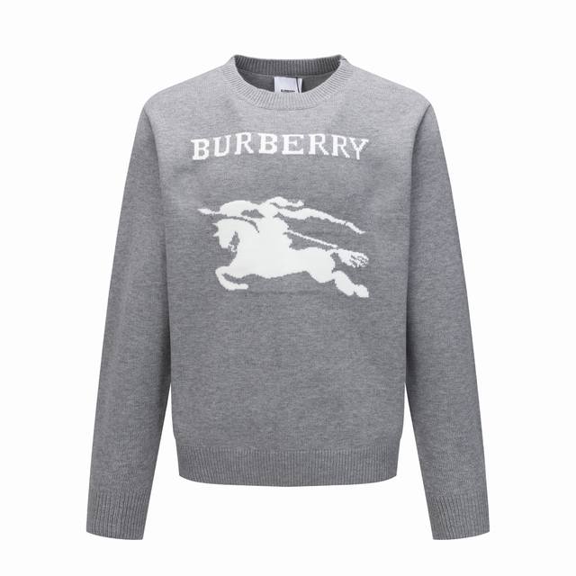 Burberry Fw25 Equestrian Knight Logo Sweater, Unisex Grey Product Description Th