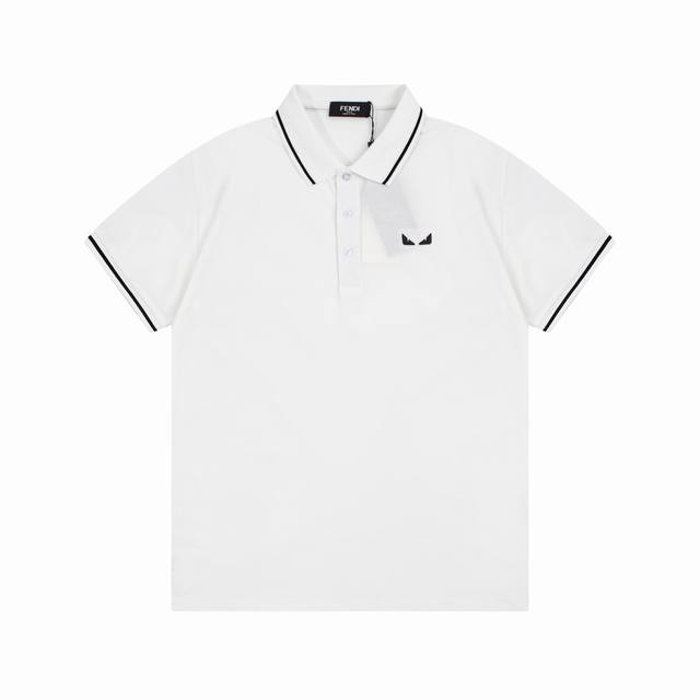 Fendi Fendi small eye logo embroidered color-blocked polo shirtUpdated, inspired Fendi Fendi small eye logo embroidered color-blocked polo shirtUpdated, inspired