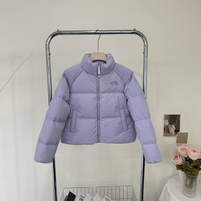Purple The North Face Short Down Jacket