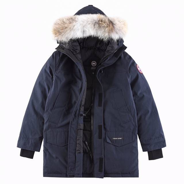 Canada Goose 13 classic down jackets Exclusive photos of dark blue and white bac