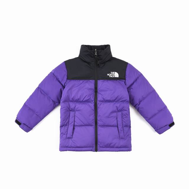 Purple The North Face 1996 Nuptse Tnf children's outdoor down jacket, a must-ha