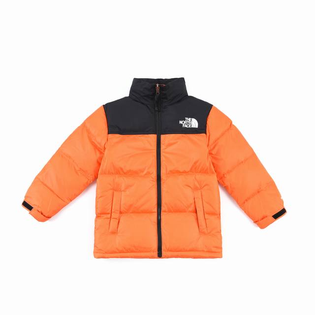 Orange The North Face 1996 Nuptse Tnf children's outdoor down jacket, a must-hav