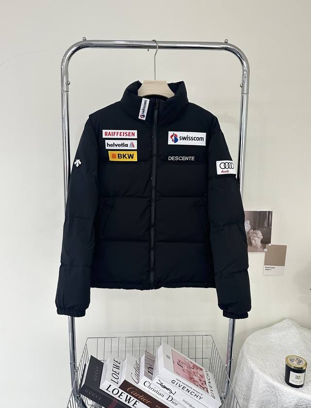 Black Descente Audi joint functional outdoor down cotton jacket