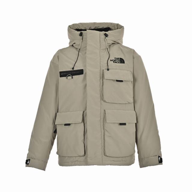 High-end The North Face Multi-Pocket Work Hooded Down Jacket This down jacket is