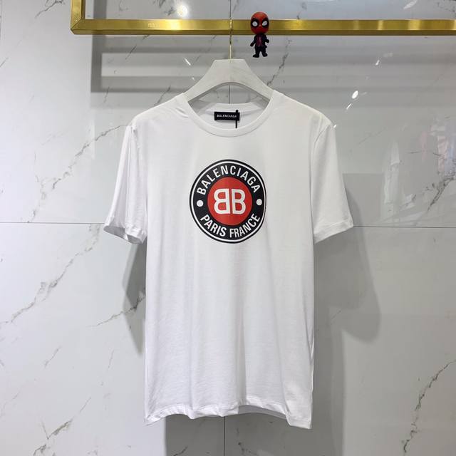 Bc Spring and summer new style double "B" small round logo printed short High-de