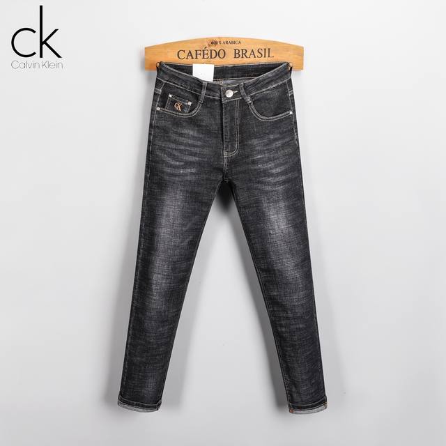 Ck Calvin Klein's new autumn men's jeans, cool boy trendy brand youth slim strai