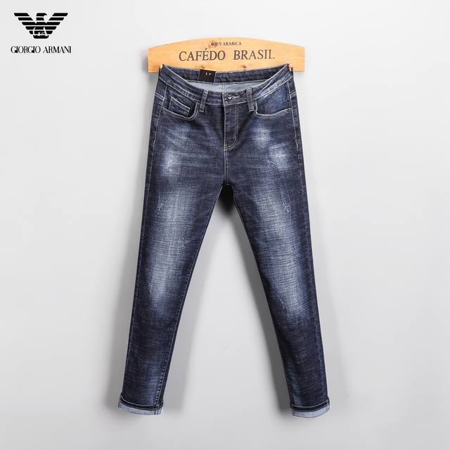 Armani Armani's new autumn men's jeans, cool boy trendy brand, slim straight leg