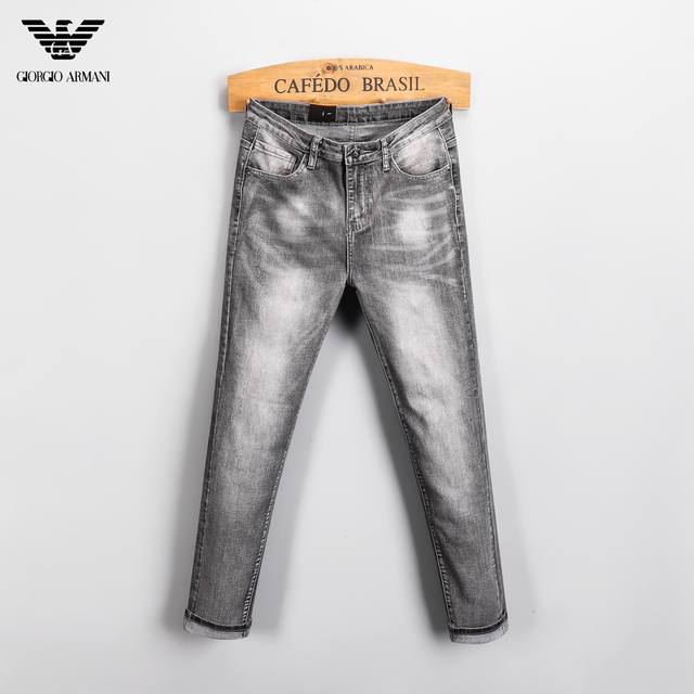 Armani Armani's new autumn men's jeans, cool boy trendy brand, slim straight leg