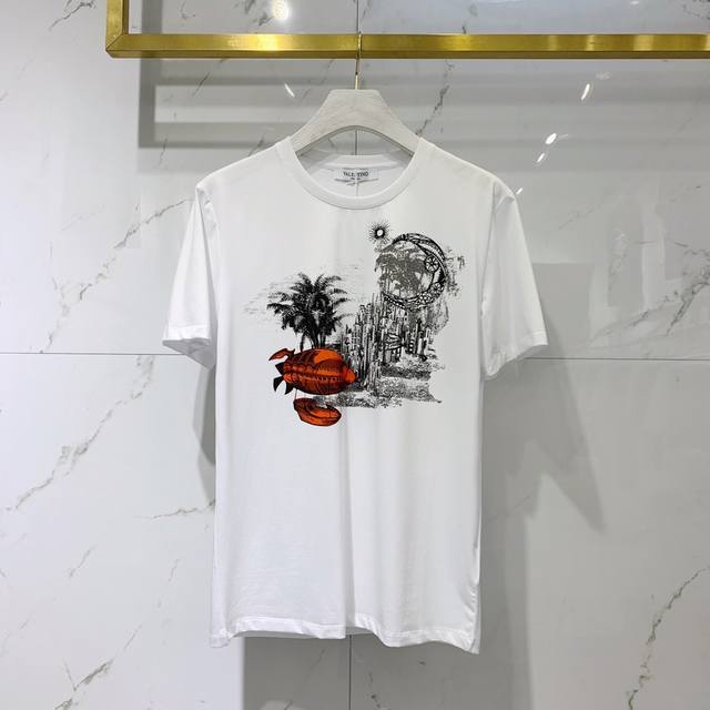 Vt Spring and summer new Dream City spaceship print short Using high-definition