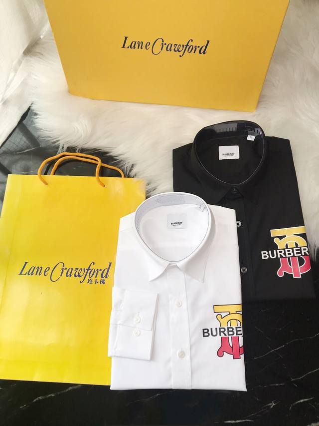 Bbr Ba*Li Ss latest new logo long-sleeved shirt uses Korean imported heat transf