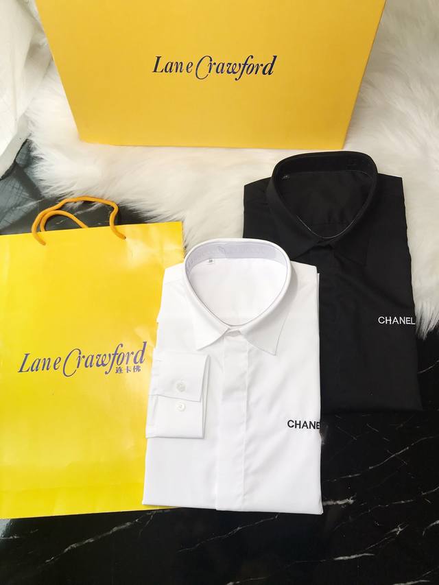 Cha*El Chanel SS catwalk style chest brand English letter embroidery collar doub