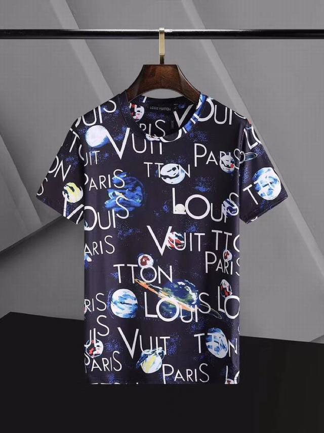 Lv Official Website Synchronized Original Men's Lapel Short-Sleeved T-shirt, Cus