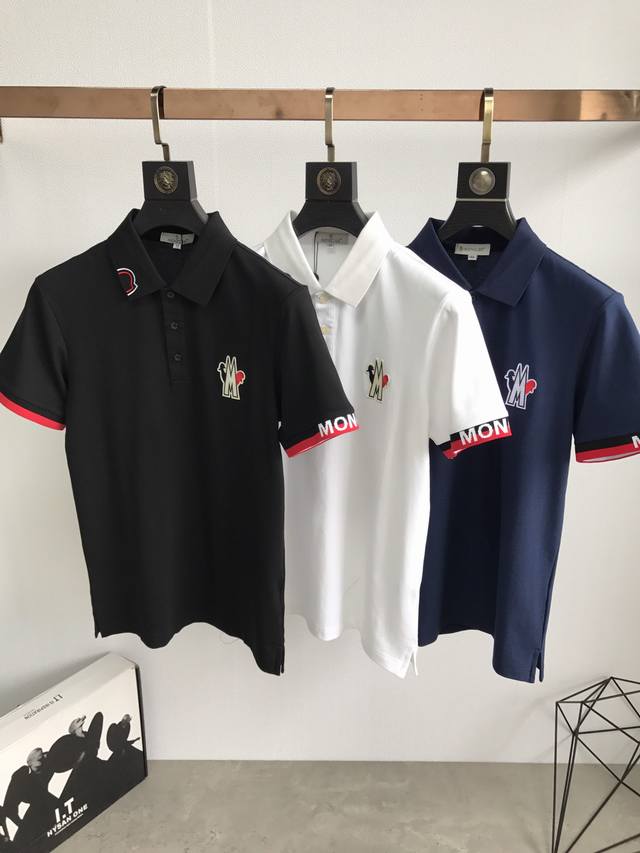 Mon 20Ss Classic Series Official Website Synchronized Original Polo Shirt Import