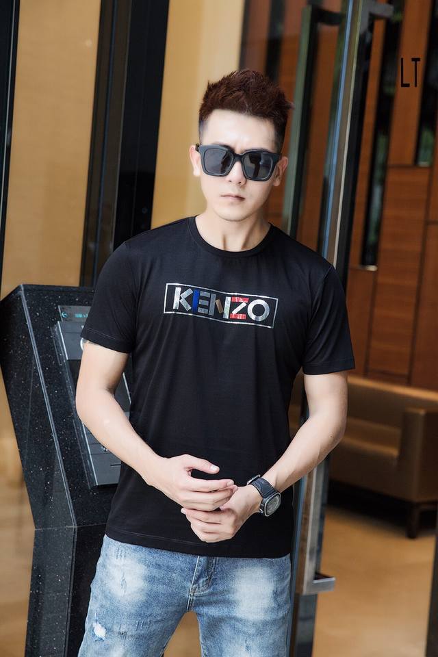 Kenzo Ss, new spring and summer models, men's short-sleeved T-shirt, simple and