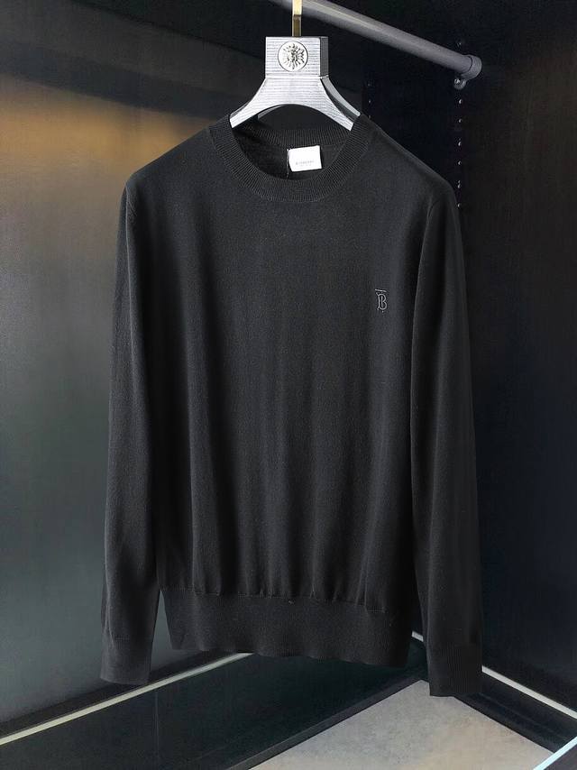 Bur*Rry's 2020 autumn and winter crew neck wool sweater is a must-have! Original