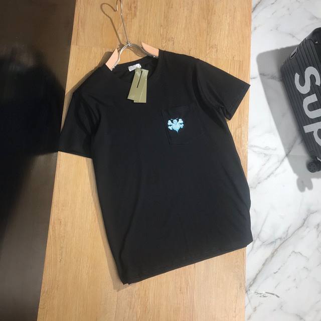 Dior's new bee embroidered pocket 20Ss G-net sync gradient unisex short-sleeved