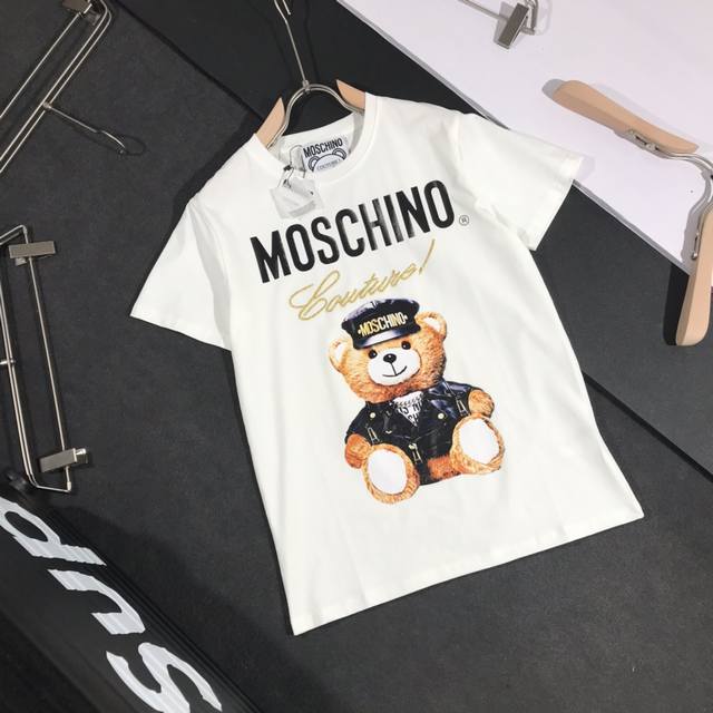 Moschino Moschino Bear HD digital print series 20Ss G network synced unisex shor