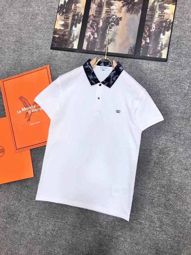 Original Valentino men's casual short-sleeved T-shirt, new arrival, custom-made