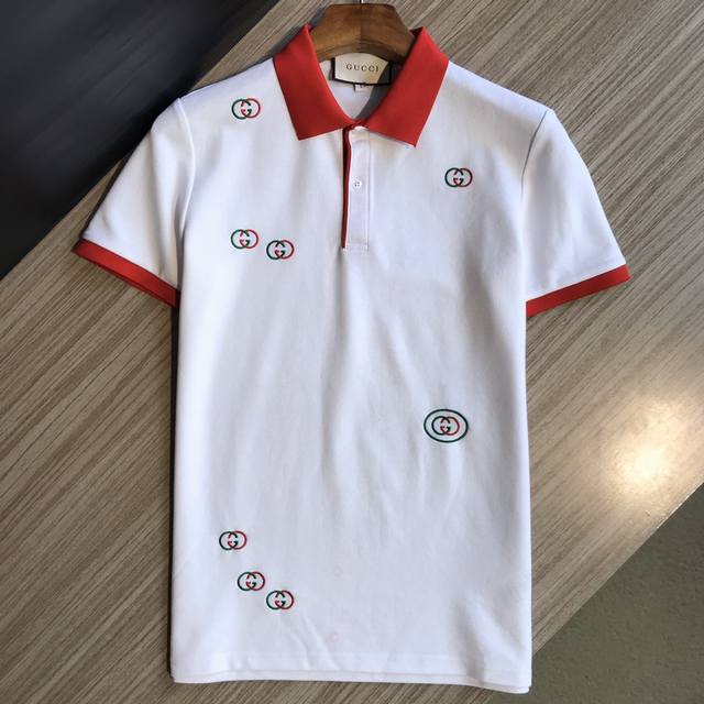 Gucci's new spring/summer men's embroidered short-sleeved lapel T-shirt, a count