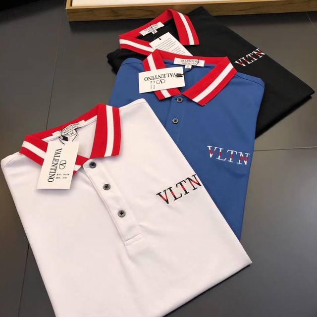 Vltn Original Valentino high-quality polo shirt, minimalist and stylish business