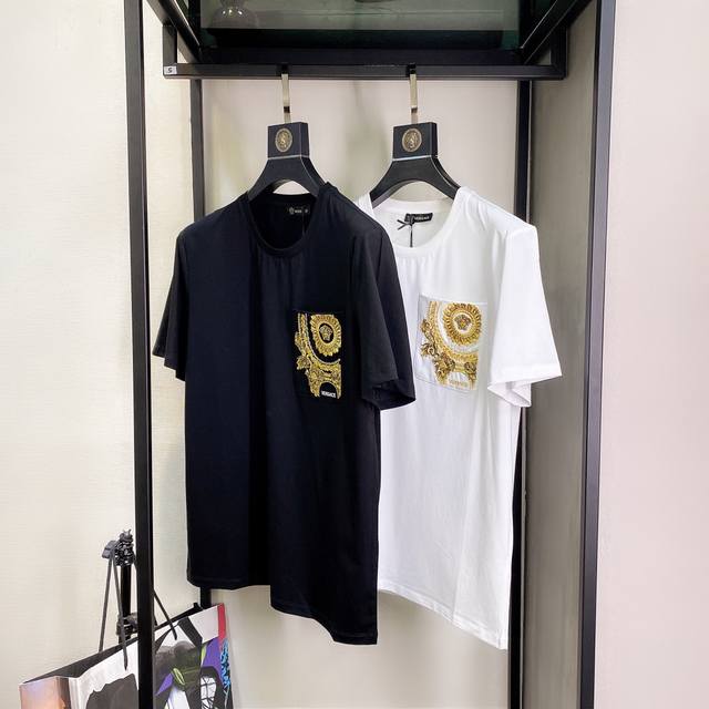 Versace Ss hot new original short-sleeved T-shirt one-to-one custom replica cust