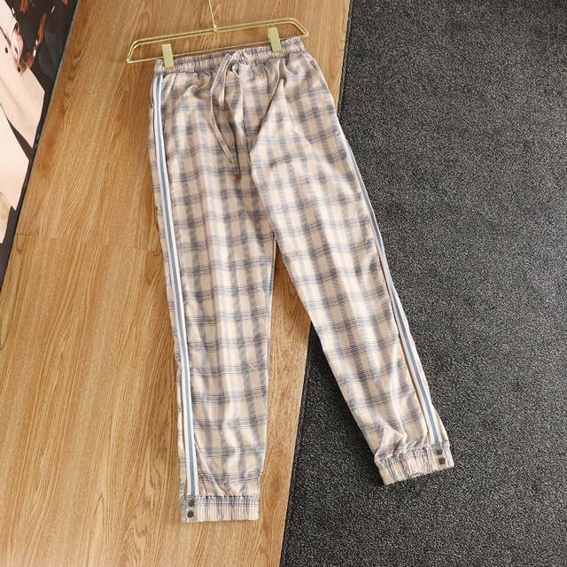 Burberry 20S 3D Embroidered Ribbon Colorblock Casual Pants, unisex, a must-have