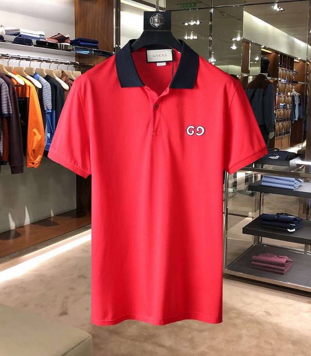 Gucci's new spring/summer lapel short-sleeved high-end custom-made official webs
