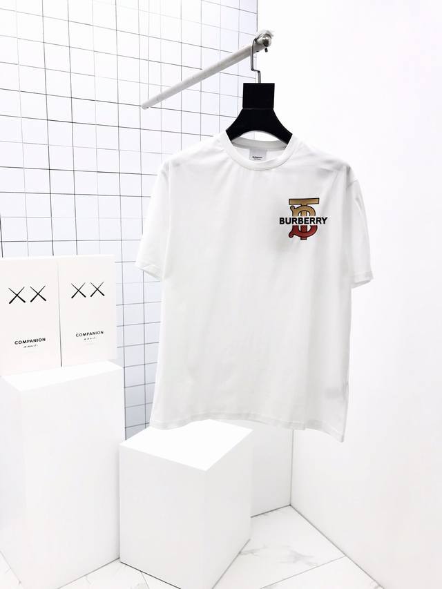 Bbr 19Ss classic plastic contrasting color logo long sleeve tee. Correct version