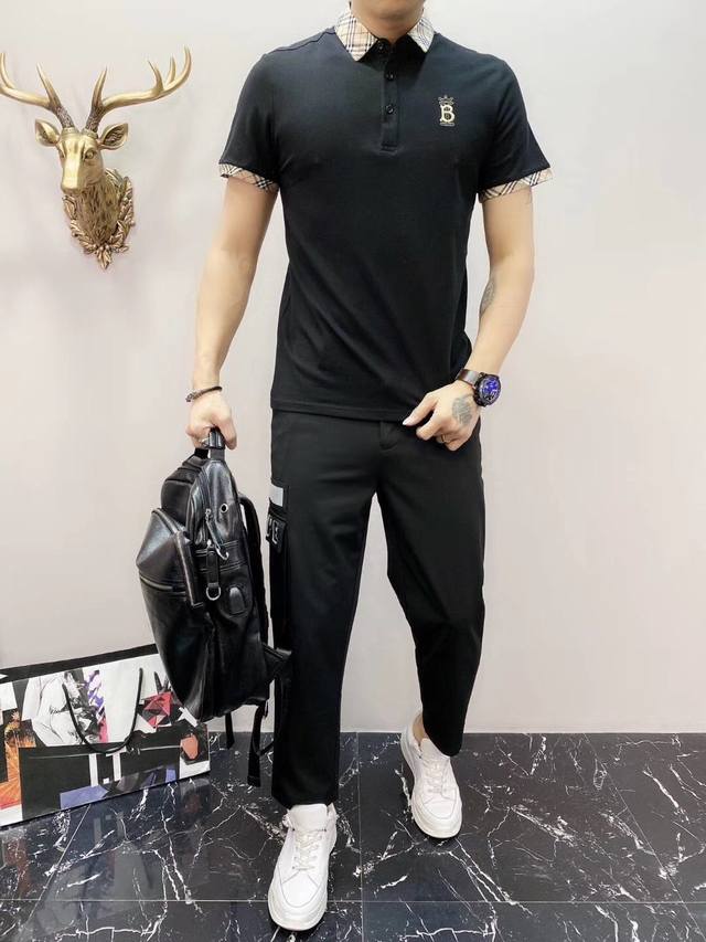 Burberry's new spring/summer men's short-sleeved T-shirt, custom-made in rayon