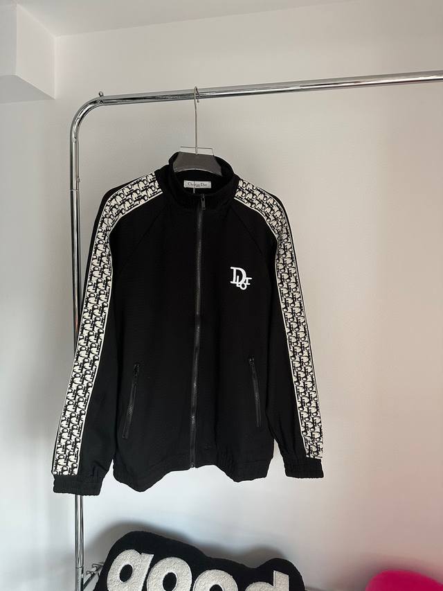 Style number: Hmy53# Dior full-print ribbon embroidered small logo jacket. New