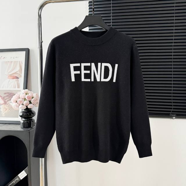 Style number: M108 Fendi round neck sweater High-quality Italian imported fabri