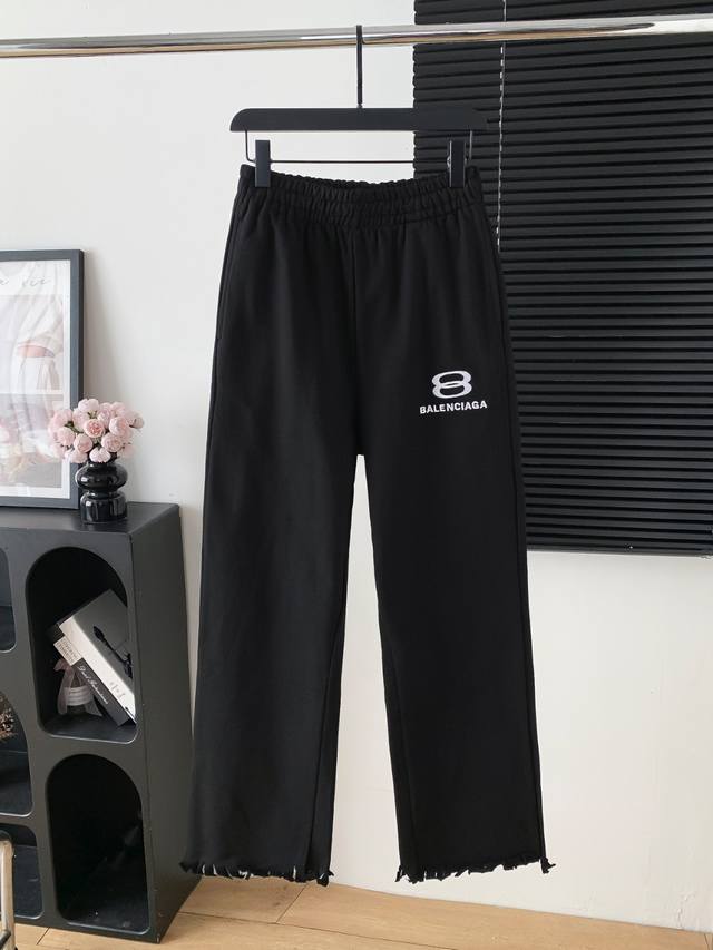 Style: B01 Balenciaga straight-leg sweatpants Made of 400g pure cotton terry fa