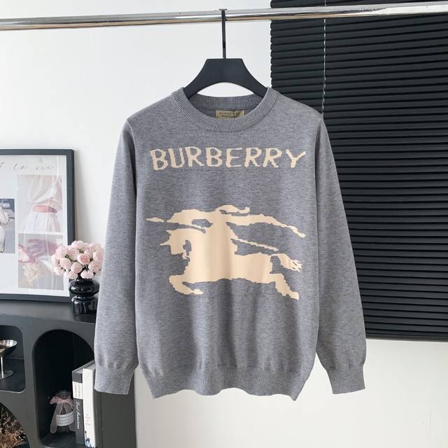 Style: A88 Burberry sweater autumn and winter round neck latest model Logo logo