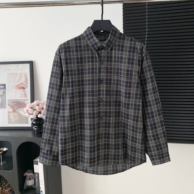 Style: A81 Balenciaga embroidered shirt Fabric: Custom-made, original, striped