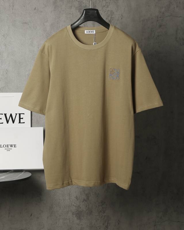 Loewe*LoeweLoewe*Loewe contrasting logo short-sleeved T-shirt- Customized 270g 3