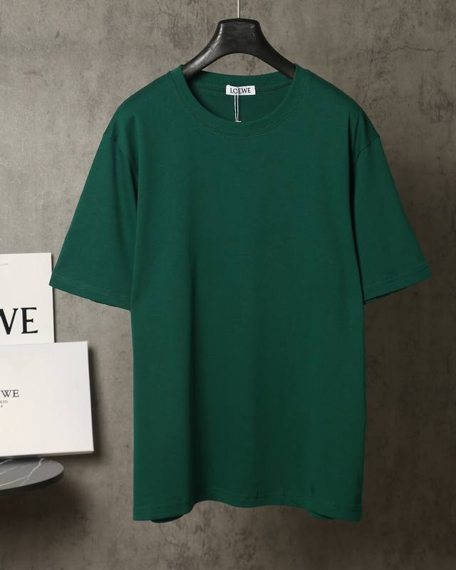 Loewe*LoeweLoewe*Loewe patch embroidered short-sleeved T-shirt- Customized 270g