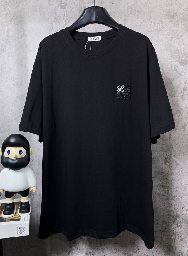 Loewe*LoeweLoewe*Loewe classic chest contrasting Logo short-sleeved T-shirt- Cus