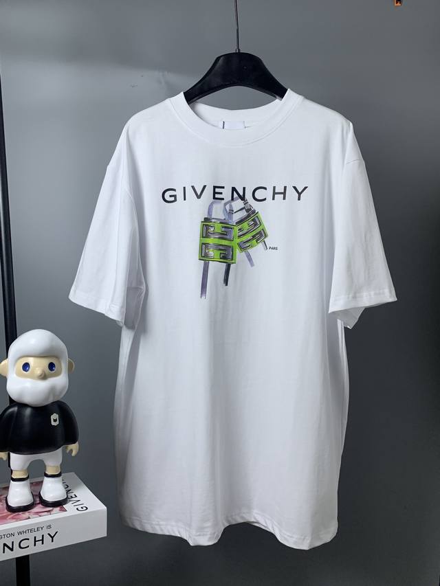 Givenchy*GivenchyGivenchy*Givenchy lock letter print short-sleeved T-shirt- Cust